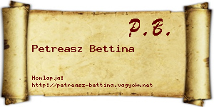 Petreasz Bettina névjegykártya